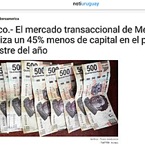 Mxico.- El mercado transaccional de Mxico moviliza un 45% menos de capital en el primer trimestre del ao